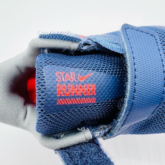 NIKE NAVY STAR RUNNER INFANT ATHLETIC SHOES SIZE 2 - Picture 12 of 12